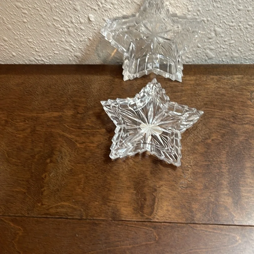 24% Lead Crystal Star Jewelry Holder or/ small items storage